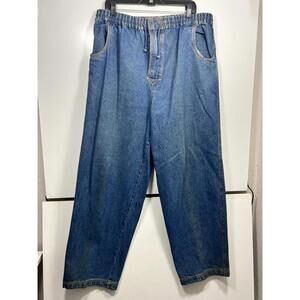 VTG 80s Pacific Coast Highway PCH Denim Jeans Waist  36x32 Elastic Waist